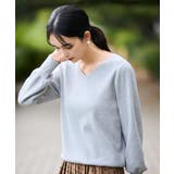 【洗える】Vネックパフスリーブニット/アンサンブル対応 | a.v.v【WOMEN】 | 詳細画像1