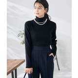 ブラック | リブタートルニット | a.v.v【WOMEN】