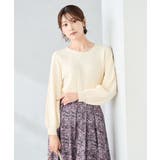 アイボリー | 【洗える】求心風クルーネックニット【新色追加】 | a.v.v【WOMEN】
