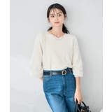 アイボリー | ヘアリーラメVネックニット | a.v.v【WOMEN】