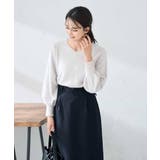 グレージュ | ヘアリーラメVネックニット | a.v.v【WOMEN】