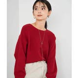 【洗える】切替ボートネックチュニックニット | a.v.v【WOMEN】 | 詳細画像8