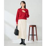 【洗える】ボートネック美ラクるパフスリーブニット | a.v.v【WOMEN】 | 詳細画像27