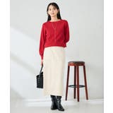 【洗える】ボートネック美ラクるパフスリーブニット | a.v.v【WOMEN】 | 詳細画像30