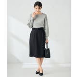 【洗える】ボートネック美ラクるパフスリーブニット | a.v.v【WOMEN】 | 詳細画像41