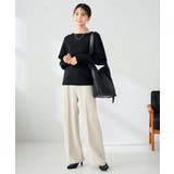 【洗える】ボートネック美ラクるパフスリーブニット | a.v.v【WOMEN】 | 詳細画像44