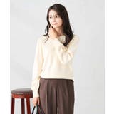 【洗える】ボートネック美ラクるパフスリーブニット | a.v.v【WOMEN】 | 詳細画像48