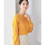 マスタード | 【洗える】ボートネック美ラクるパフスリーブニット | a.v.v【WOMEN】