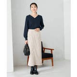 【洗える】Vネック美ラクるパフスリーブニット【WEB限定】 | a.v.v【WOMEN】 | 詳細画像15 