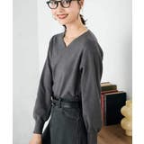 【洗える】Vネック美ラクるパフスリーブニット【WEB限定】 | a.v.v【WOMEN】 | 詳細画像21 