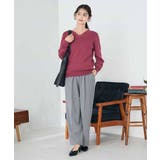 【洗える】Vネック美ラクるパフスリーブニット【WEB限定】 | a.v.v【WOMEN】 | 詳細画像3 