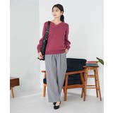 【洗える】Vネック美ラクるパフスリーブニット【WEB限定】 | a.v.v【WOMEN】 | 詳細画像4 