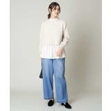 【2SET】グロッシーニット+ペプラムブラウス | a.v.v【WOMEN】 | 詳細画像43