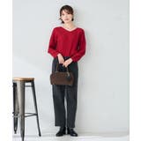 プリーツライクVネックニット | a.v.v【WOMEN】 | 詳細画像3 