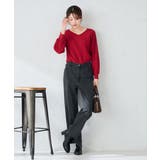 プリーツライクVネックニット | a.v.v【WOMEN】 | 詳細画像4 