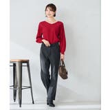 プリーツライクVネックニット | a.v.v【WOMEN】 | 詳細画像5 