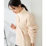 ベージュ | カシュクールライクVネックニット | a.v.v【WOMEN】