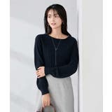 ネイビー | アーガイルパフスリーブニット | a.v.v【WOMEN】