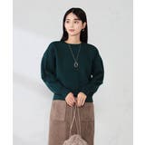 グリーン | クロップドスウェットライクニット | a.v.v【WOMEN】
