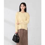 ライトイエロー | サイドリブVネックニット | a.v.v【WOMEN】