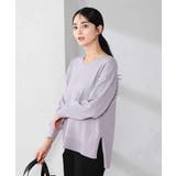 ラベンダー | サイドリブVネックニット | a.v.v【WOMEN】