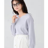 ラベンダー | 【WEB限定】ゴールドボタンVネックニット | a.v.v【WOMEN】