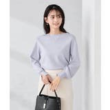 ラベンダー | 【WEB限定】ゴールドボタンボートネックニット | a.v.v【WOMEN】