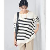 アイボリー | 袖パール付きチュニックニット | a.v.v【WOMEN】