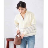 ヘンリーネックボーダーニット | a.v.v【WOMEN】 | 詳細画像4 