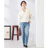 ヘンリーネックボーダーニット | a.v.v【WOMEN】 | 詳細画像5 