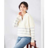 ヘンリーネックボーダーニット | a.v.v【WOMEN】 | 詳細画像9 