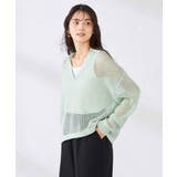 襟付きメッシュニット | a.v.v【WOMEN】 | 詳細画像1 