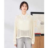 襟付きメッシュニット | a.v.v【WOMEN】 | 詳細画像18 