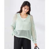 襟付きメッシュニット | a.v.v【WOMEN】 | 詳細画像2 