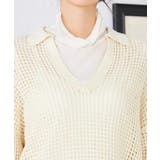 襟付きメッシュニット | a.v.v【WOMEN】 | 詳細画像21 