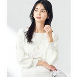 ホワイト | 【雑誌InRed(宝島社)4月号掲載】プリーツスリーブ美ラクるニット | a.v.v【WOMEN】
