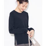 ブラック | 【洗える/UVカット】クルーネックニット | a.v.v【WOMEN】