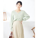 【洗える/UVカット】Vネックパフスリーブニット | a.v.v【WOMEN】 | 詳細画像12 