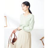 【洗える/UVカット】Vネックパフスリーブニット | a.v.v【WOMEN】 | 詳細画像13 