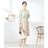 【洗える/UVカット】Vネックパフスリーブニット | a.v.v【WOMEN】 | 詳細画像16 