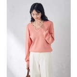 【洗える/UVカット】Vネックパフスリーブニット | a.v.v【WOMEN】 | 詳細画像2 