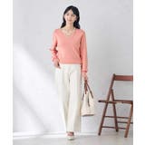 【洗える/UVカット】Vネックパフスリーブニット | a.v.v【WOMEN】 | 詳細画像4 