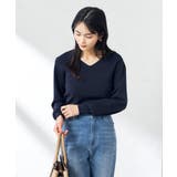 【洗える/UVカット/WEB限定カラー】Vネックパフスリーブニット | a.v.v【WOMEN】 | 詳細画像16 