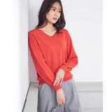 【洗える/UVカット/WEB限定カラー】Vネックパフスリーブニット | a.v.v【WOMEN】 | 詳細画像3 