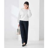 【洗える/UVカット】ボートネック袖タックニット | a.v.v【WOMEN】 | 詳細画像29 