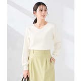 【洗える/UVカット】Vネックパフスリーブニット | a.v.v【WOMEN】 | 詳細画像32 