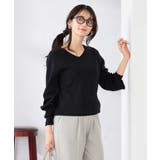 【洗える/UVカット】Vネックパフスリーブニット | a.v.v【WOMEN】 | 詳細画像39 