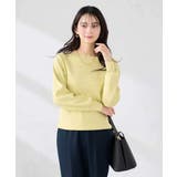 ライトイエロー | 【WEB限定/洗える/UVカット】ボートネックパフスリーブニット | a.v.v【WOMEN】