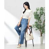 【接触冷感/UVカット/洗える】クルーネック美ラクるサマーニット | a.v.v【WOMEN】 | 詳細画像6 