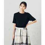 ブラック | 【接触冷感/UVカット/洗える】クルーネック美ラクるサマーニット | a.v.v【WOMEN】